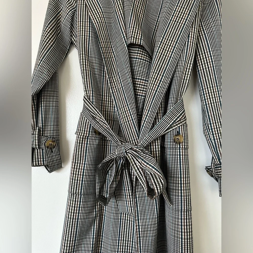 Daniel Rainn plaid trench coat